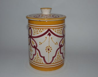 Moroccan Oriental Jar Ceramic Sugar Nuts Tea
