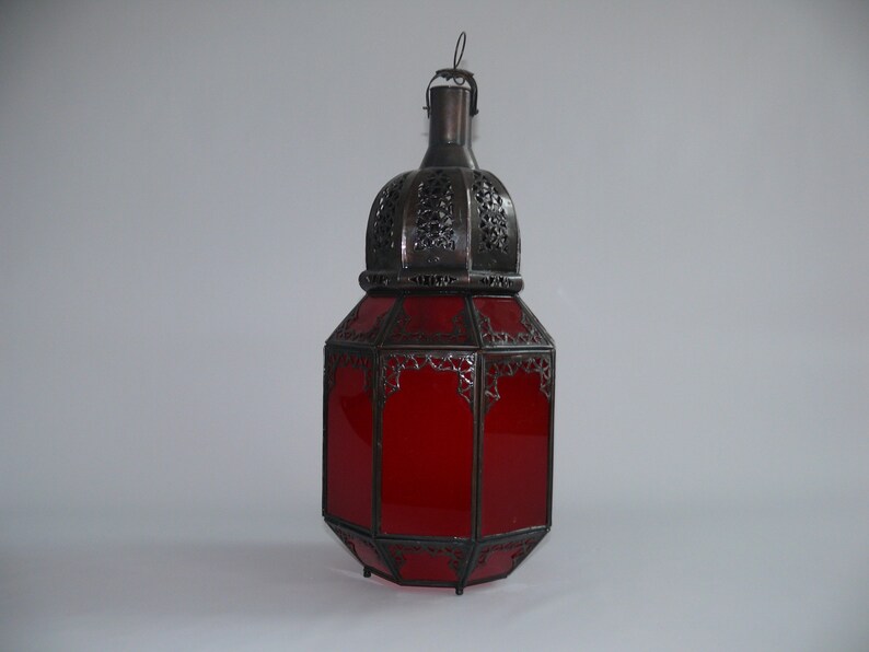 Oriental Lantern Moroccan Lantern Candle Tealight Metal Glass Decorative Light 1001 Nights 45 cm image 2