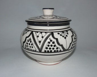 Moroccan Oriental Ceramic Jar Sugar Nuts Tea Ø 15 cm