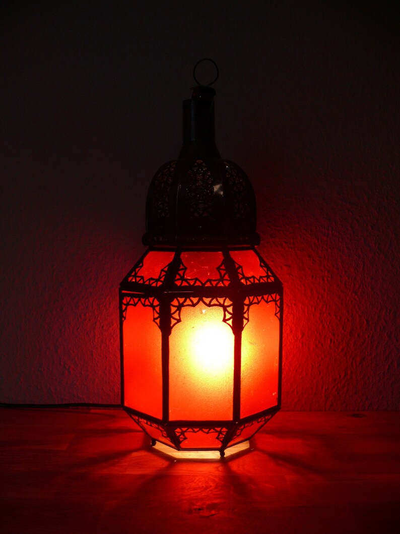 Oriental Lantern Moroccan Lantern Candle Tealight Metal Glass Decorative Light 1001 Nights 45 cm image 4