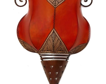 Oriental lamp Arabic wall lamp henna leather 1001 night Marrakech