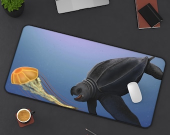 Leatherback Sea Turtle Desk Mat – Ocean Animal Neoprene Mouse Pad