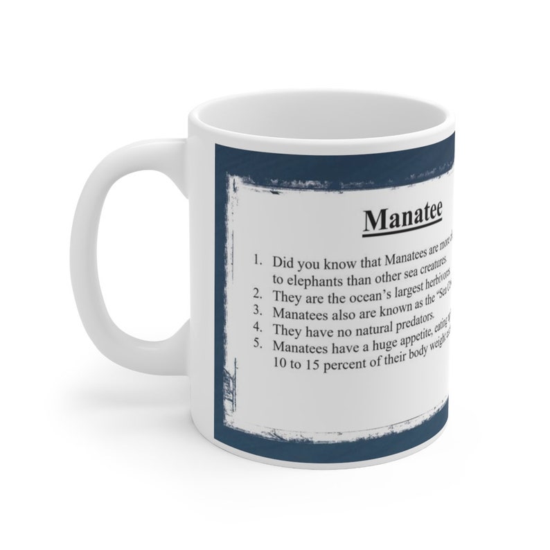 Manatee Fun Facts Mug - Etsy