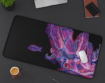 Octopus Schreibtischmatte, Nautical Gaming Pad, Ocean Creature Accessoire