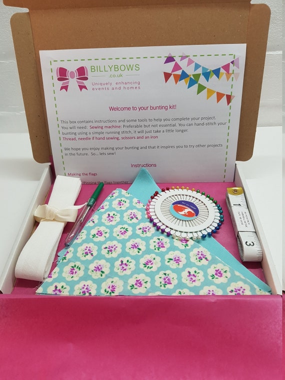 Make Your Own DIY Bunting Kit 2m Floral Bunting Girls Etsy UK