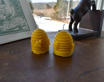 Hand Poured Beehive Candle, Beeswax Candle, Unscented Candle, Decorative Candle, Bee Candle, Hand Poured Candle, Natural Candle