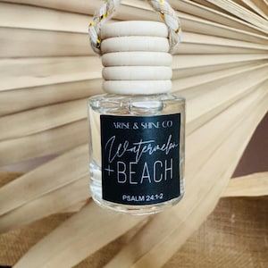 WATERMELON+BEACH/ Car Oil Diffuser/Sweet Juicy Melon Peach Coconut / Clean Fragrance/ Essential oils/ Car / Christian products/ Summer vibes