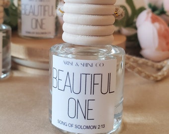 BEAUTIFUL ONE car fragrance diffuser/ Sweet brown Sugar Fig and Apple /  Christian Fragrance / Clean oils/ Christian Home