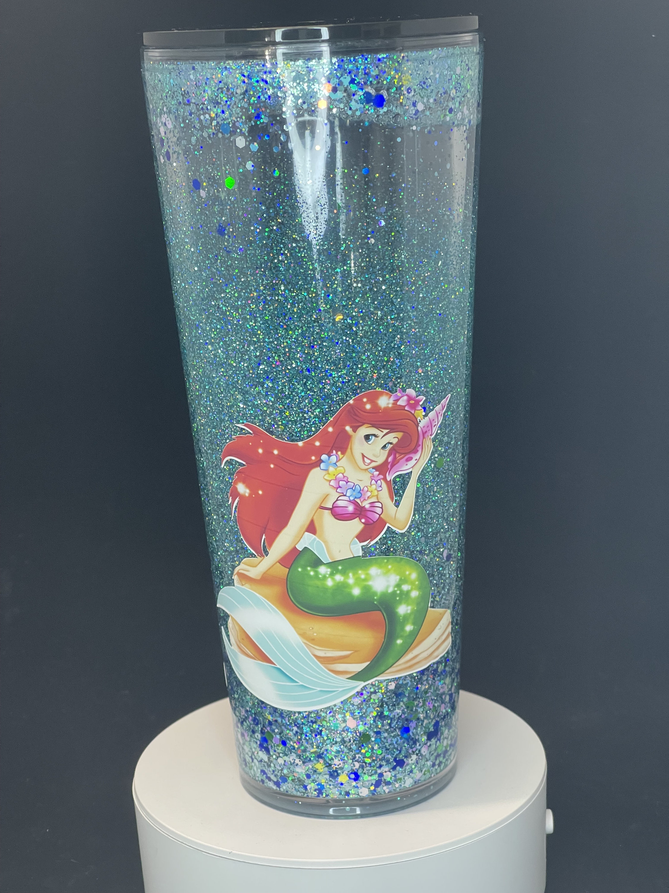 Little Mermaid Snow Globe Under the Sea Mermaid Ariel Reusable Cup