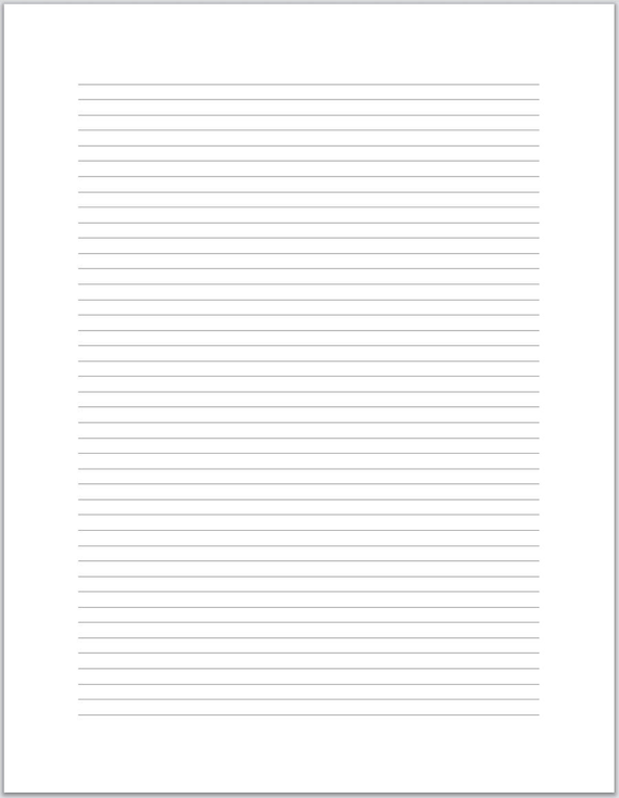 Lined Paper Single and Double Spaced Writing Paper PDF | Etsy