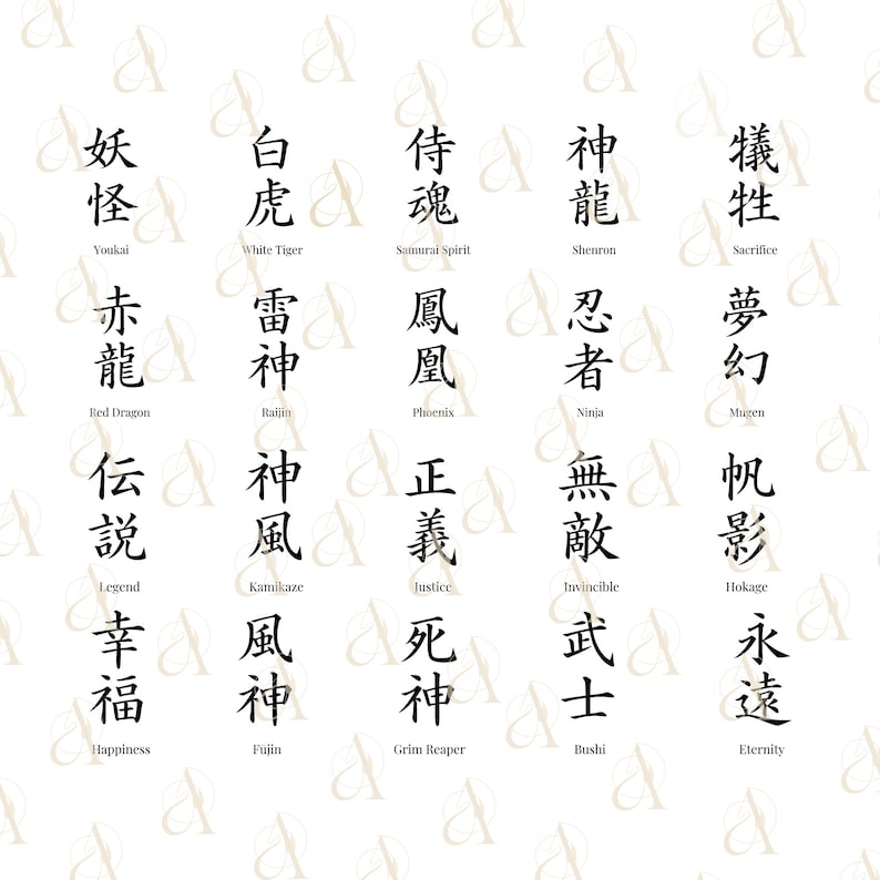 Japanese Word SVG Bundle, Japanese Symbols, Japan Kanji PNG, Judo