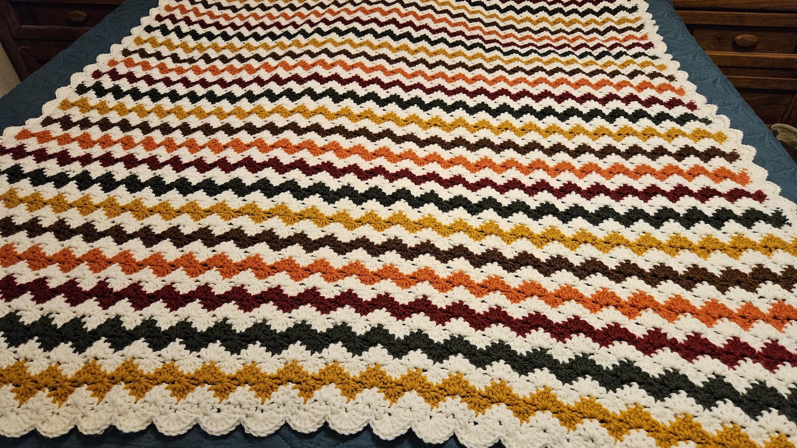 Afghan in Fall Colors - Etsy