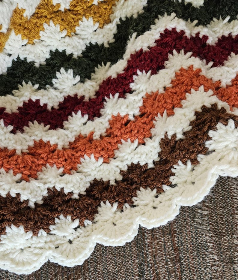 Afghan in Fall Colors - Etsy