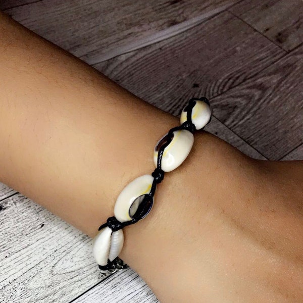 African Natural Color Cowrie Shell Bracelet/Anklet | Summer Shell | Boho Bracelet | Boho Anklet | Gifts s For Her | Sea shell