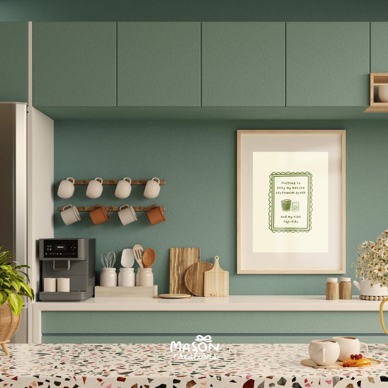 Matcha Lover Print | Minimalist Home Cafe Art (PDF) image 3