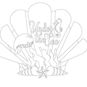 Under the sea colouring page