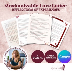 Benutzerdefinierte Liebesbrief Vorlage, Reflexion von Erfahrungen, einzigartige romantische Geschenkideen für Ehemann Frau Freund Freundin Hochzeitstag
