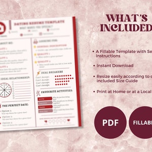 Dating Resume Template to Find Your Perfect Match Faster Gain Clarity. Fillable. Perfect Fun Gift image 3