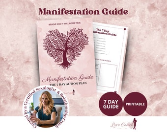 Manifestation Guide - 7 Day Plan Printable PDF File for Manifestation