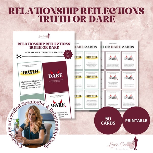 Couples Relationship Reflections Truth or Dare Game - Strengthen Your Connection, Improve Intimacy, Have Fun!