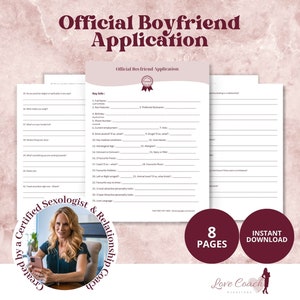 Boyfriend Application: Adult Conversation Starter (Digital Download)
