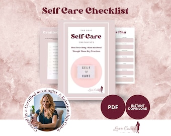 Self Care Checklist Printable: Wellness Habit Tracker (PDF)
