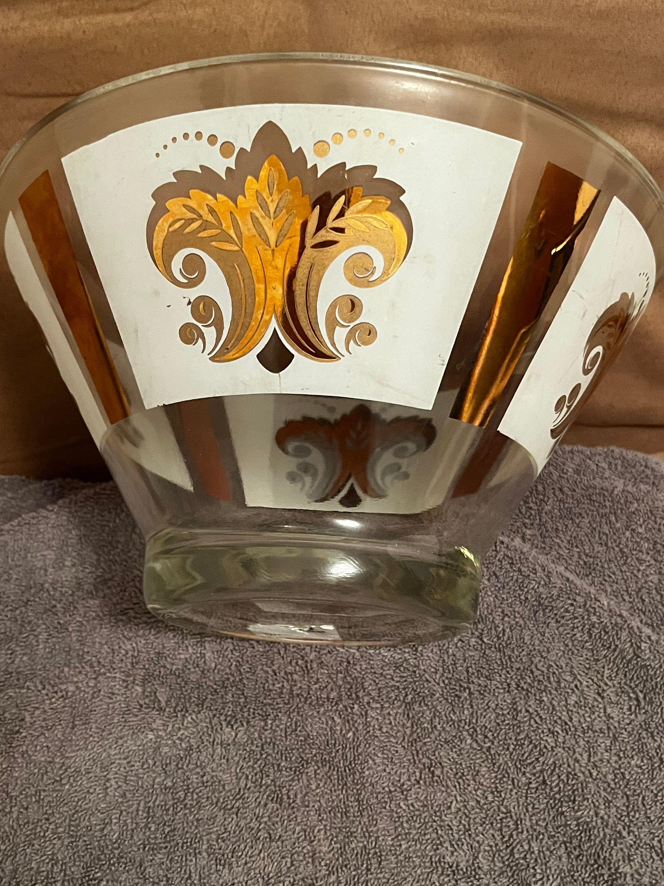 Gold Punch Bowl Etsy