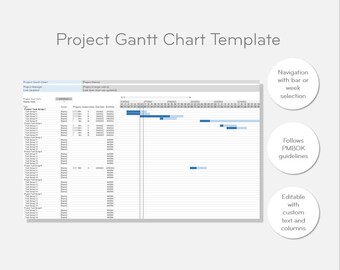 Projekt Gantt Chart | Projektleitung Vorlage | Digitaler Download