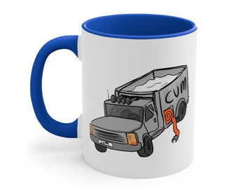 AUSTRALIA EDITION Truck DJ Potate Meme Accent Coffee Mug, 11oz (nsfw, adult, funny, novelty, joke, gift, milk, streamer, 18+)