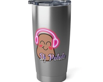 DJ Potate Logo 20oz Tumbler (Insulated Mug, Travel, Cup, Twitch, Streamer, Novelty, Gift, Coffee, Tea)