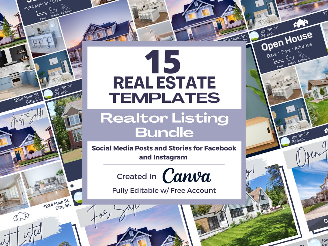 15 Open House Listings Just Sold | Social Media Templates| Real Estate ...