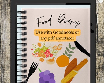 Food Diary (Digital) - Track Meals to Discover Food Sensitivities and Encourage Mindful Eating