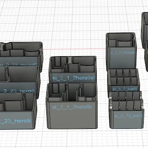 GoPro Creator Case Organizer System Parts Only | Custom options | Charge Batteries On The Go | Sturdy Protection | Heat Resistant PETG