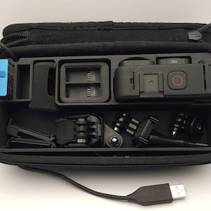 Case Insert for GoPro Media Mod  | Hero13 Compatible | Charge Batteries on the Go | AirTag Slot | PLA or PETG | The MediaMod