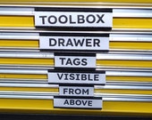 Toolbox Drawer Tags Visible From Above for Harbor Freight US General Cabinets and Chests