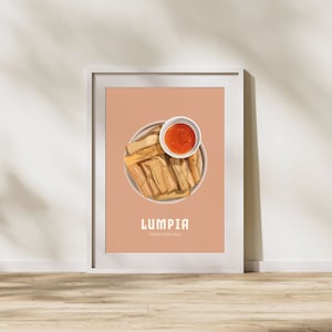 Filipino Food | Lumpia | Food Gift| Philippines Art | Filipino Art Decor | Printable  | Filipino Art | Digital Download | Egg Roll Lover