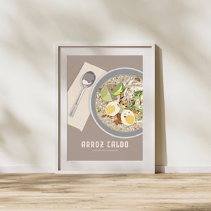 Filipijns eten | Arroz Caldo | Cadeau | Filipijnen | Filippijnen kunst | Filipijns kunstdecor | Filippijnse muurkunst | Filippijnse kunst | Lelut