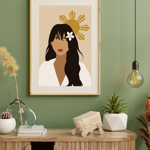 Filipina Beauty | Printable | Maganda | Pinay | Philippine Art | Sampaguita | Filipino Wall Art | Filipino Art | Digital Download | Filipina