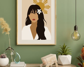 Filipina Beauty | Printable | Maganda | Pinay | Philippine Art | Sampaguita | Filipino Wall Art | Filipino Art | Digital Download | Filipina