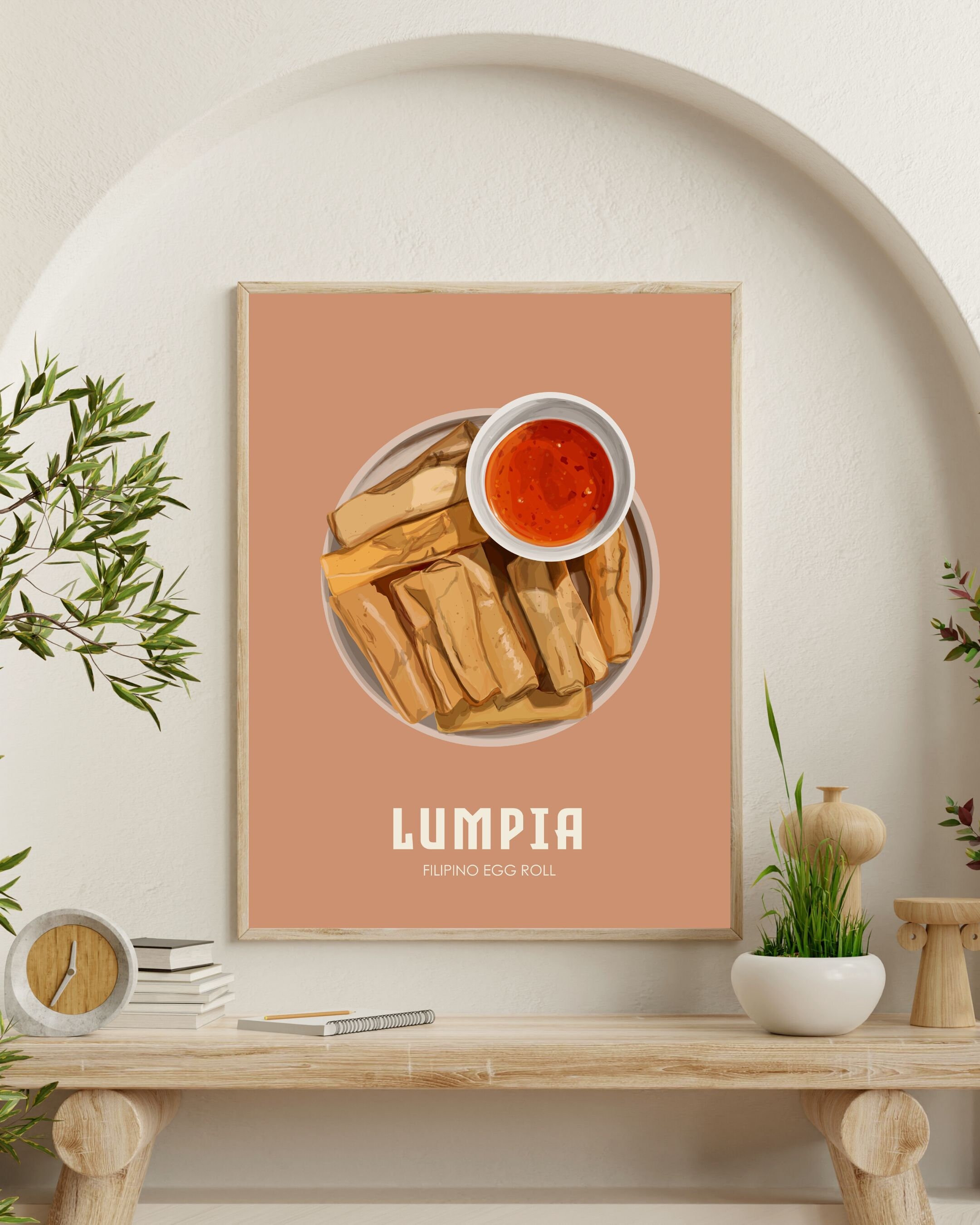 Filipino Food Lumpia Food Gift Philippines Art Filipino Art Decor