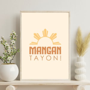 Filipino Food | Mangan Tayon | Gift | Philippines | Philippines Art | Poster | Filipino Wall Art | Filipino Art | Digital Download Lets Eat