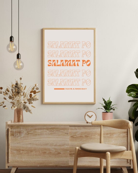 Filipino Art | Salamat Po | Gift | Philippines | Philippines Art | Poster | Filipino Wall Art | Filipino Art | Digital Download