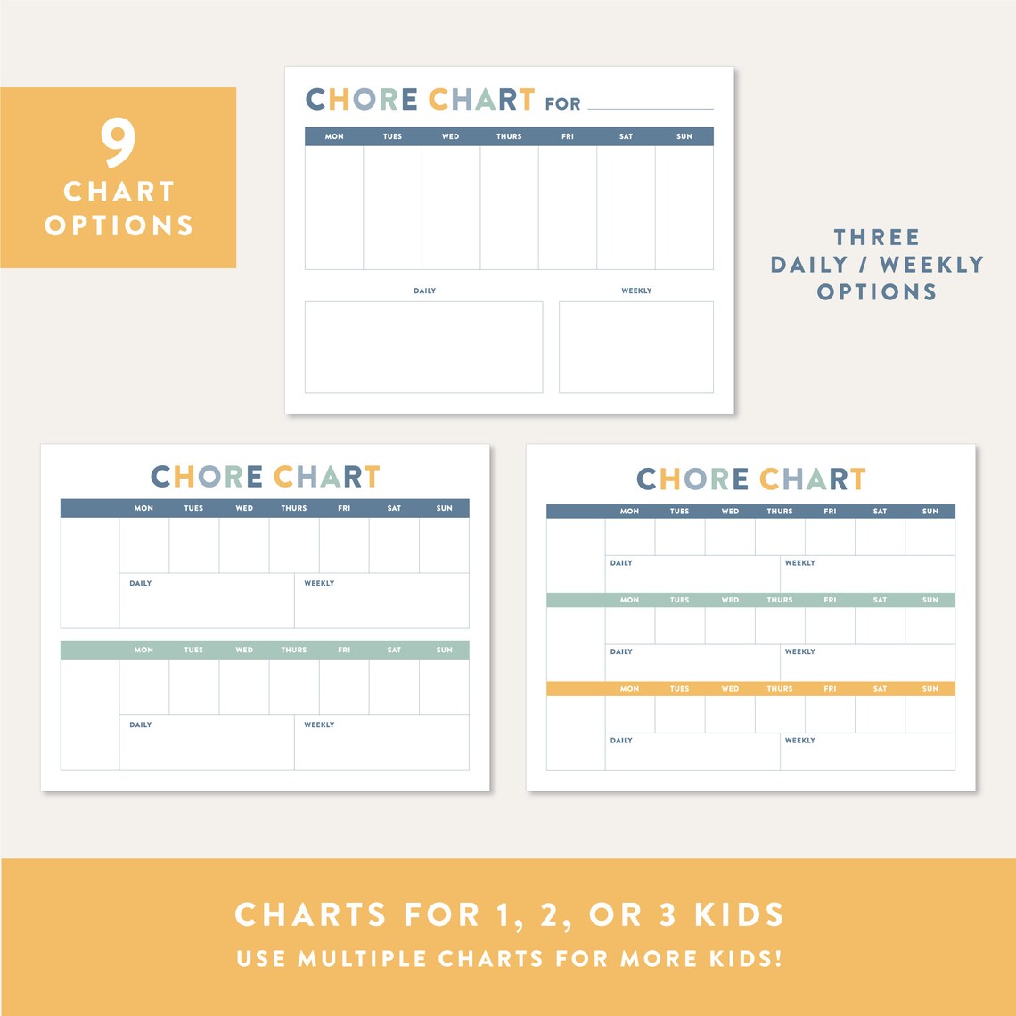 Visual Chore Charts for Kids, Printable Routine Chart, Visual ...
