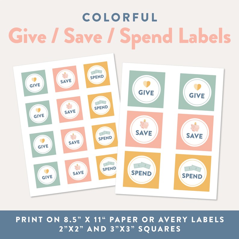 Printable Money Management Kit for Kids Allowance Charts - Etsy