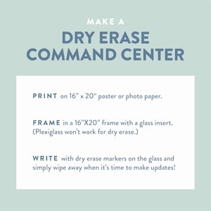 Editable Family Command Center Printable Monthly Calendar & - Etsy Canada