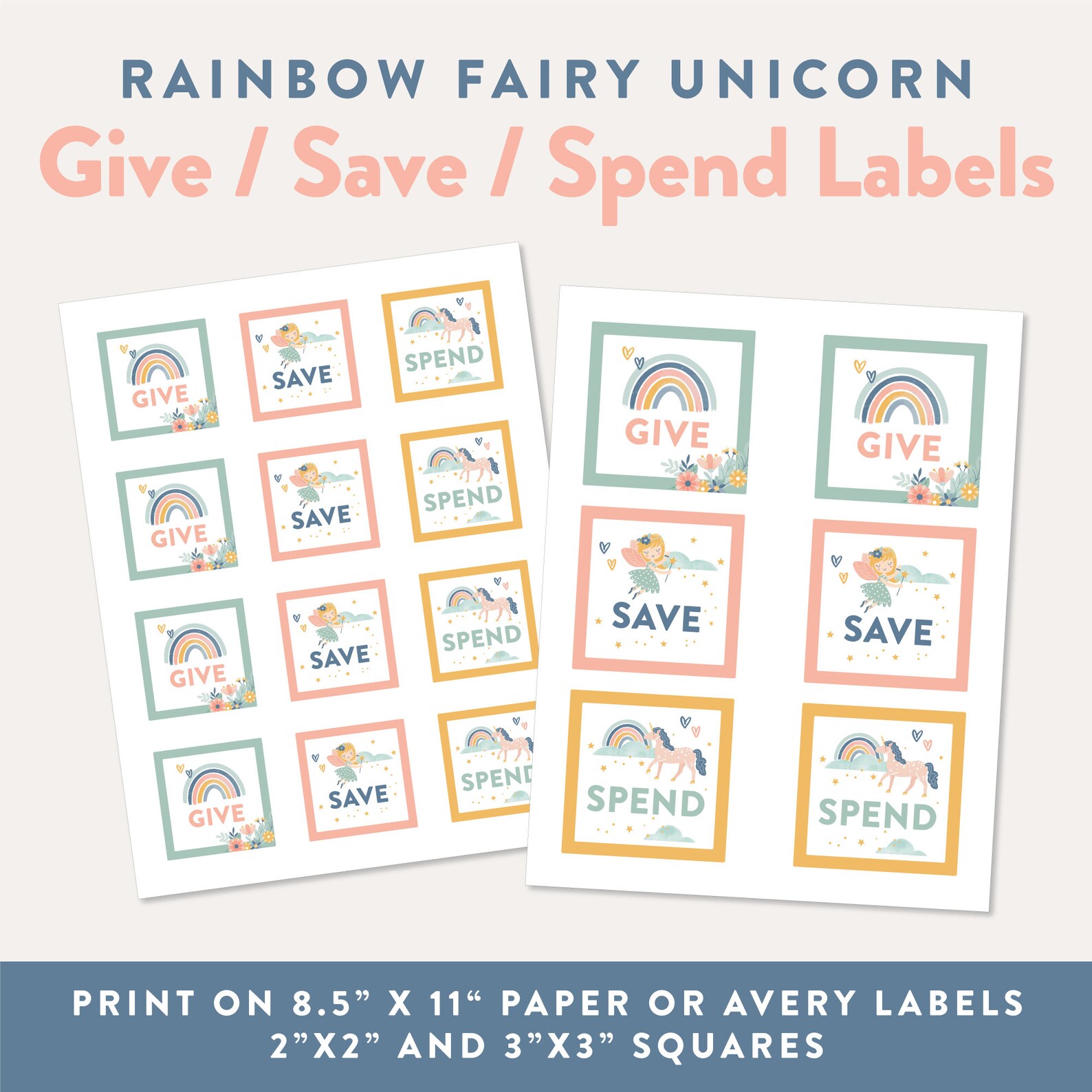 Printable Money Management Kit for Kids Allowance Charts Etsy