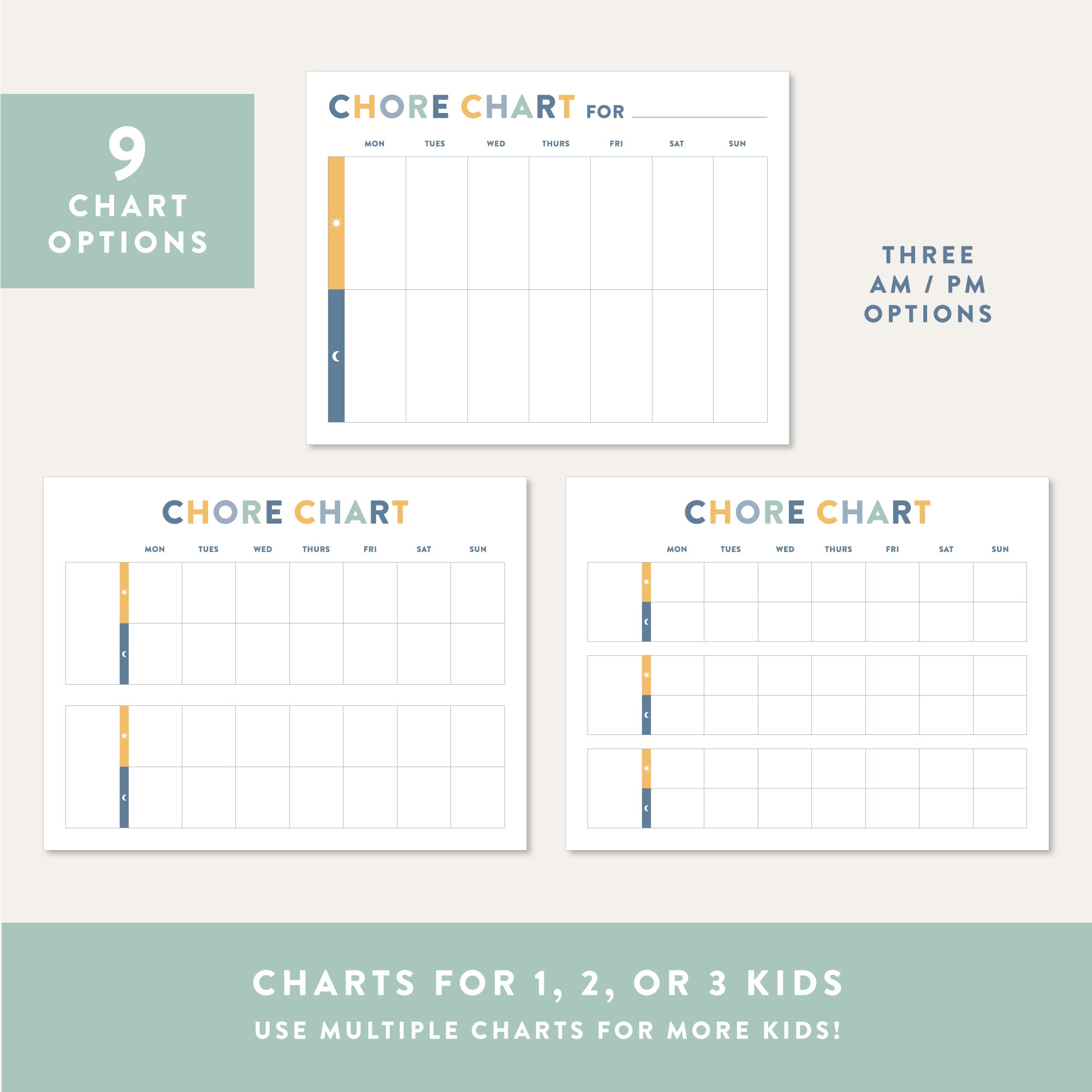 Visual Chore Charts for Kids, Printable Routine Chart, Visual ...