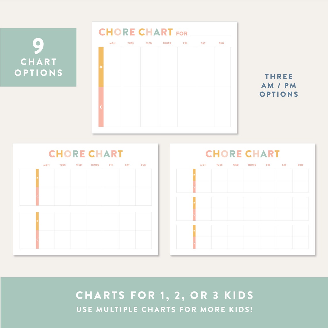 Visual Chore Charts for Kids, Printable Routine Chart, Visual ...