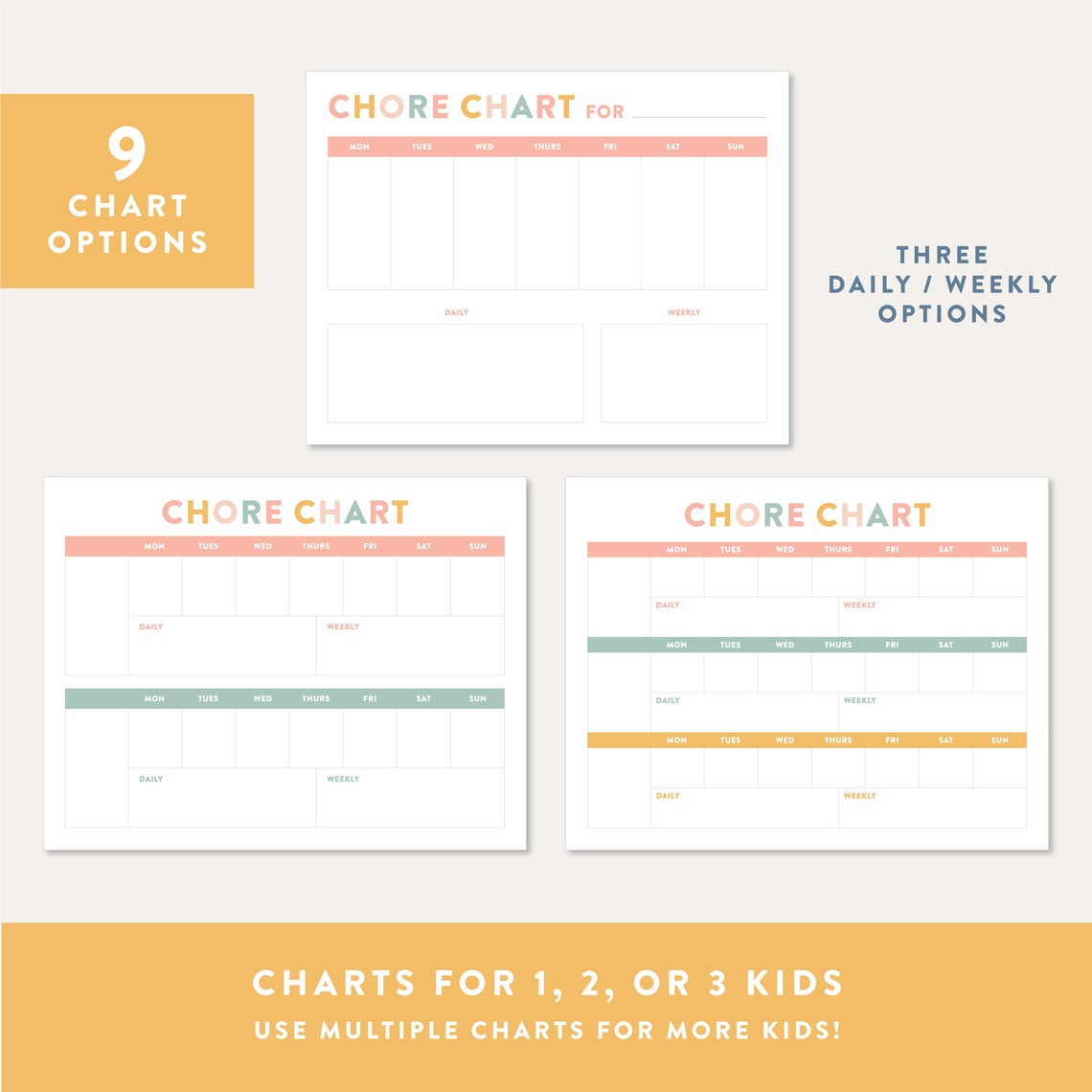 Visual Chore Charts for Kids, Printable Routine Chart, Visual ...