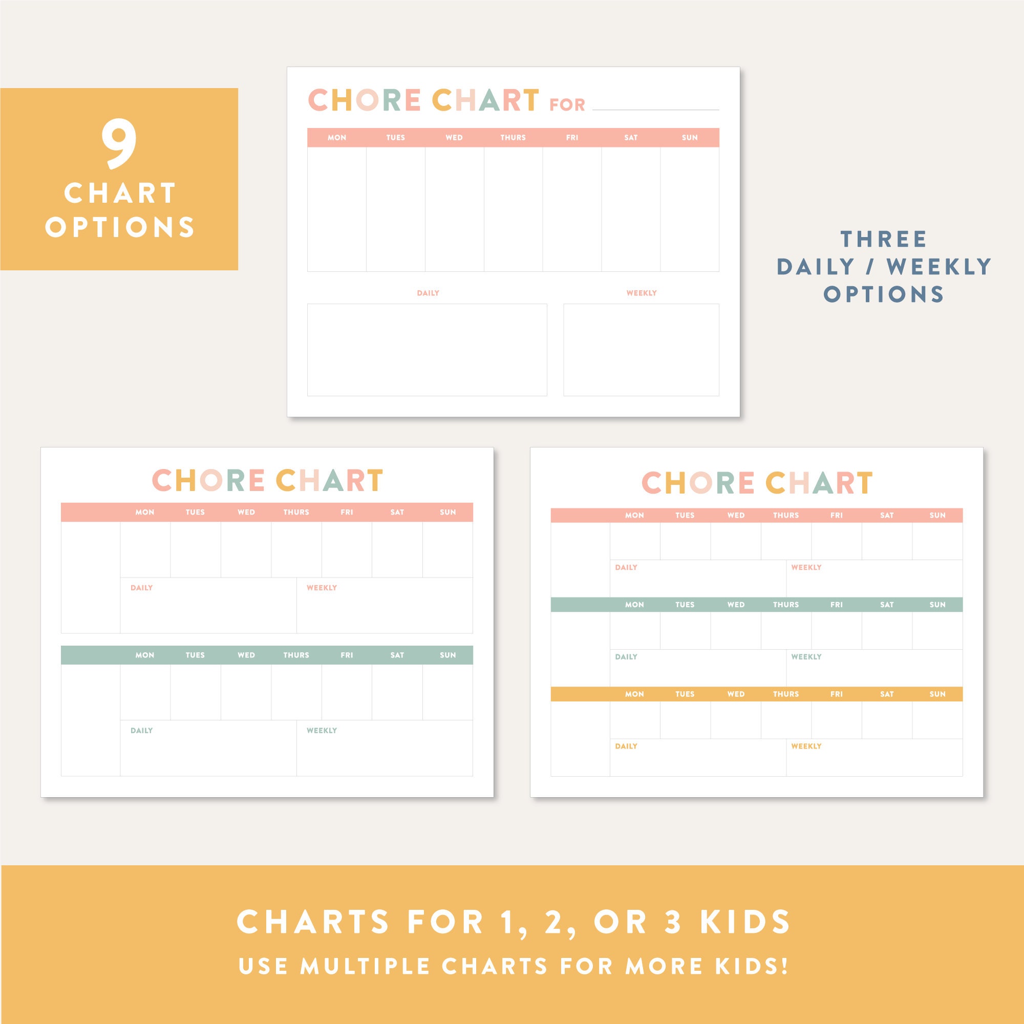 Visual Chore Charts for Kids, Printable Routine Chart, Visual ...
